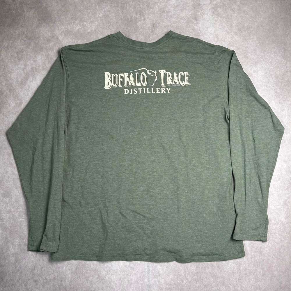 Artisans Buffalo Trace Distillery Mens 3XL Long Sleeve T-Shirt Heather Green